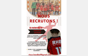 Nous recrutons Equipe 15G Entraîneurs &amp; Joueurs