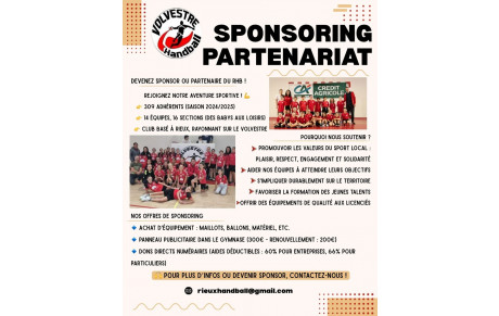 Sponsors et partenaires, le club à besoin de vous !